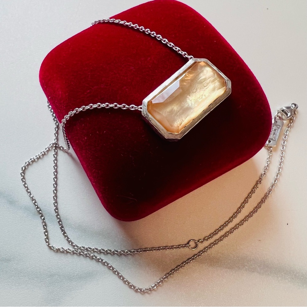 Minimalist Ippolita .925 Sterling Silver "Rock Candy" Lemon Citrine Necklace